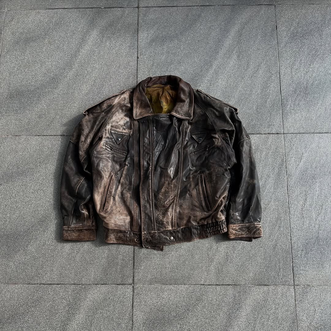 Vintage Faded Leather Jacket