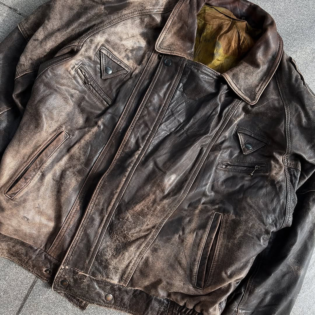 Vintage Faded Leather Jacket