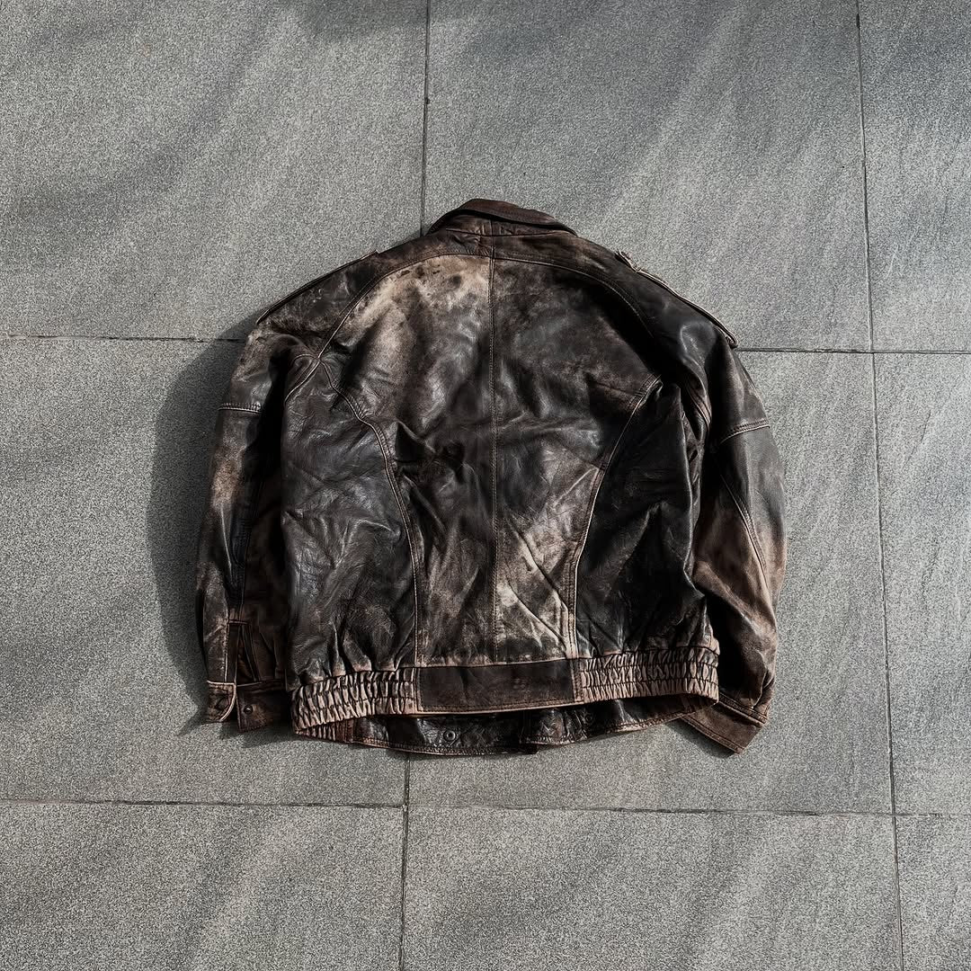 Vintage Faded Leather Jacket